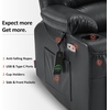image:imageMCombo Power Lift Recliner Chair for Elderly Lift Chair with Heat and Massage USB ampType C Ports Cup Holders Faux Leather 7095 Medium BlackBlack