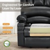 image:imageMCombo Power Lift Recliner Chair for Elderly Lift Chair with Heat and Massage USB ampType C Ports Cup Holders Faux Leather 7095 Medium BlackBlack