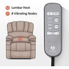 image:imageMCombo Power Lift Recliner Chair for Elderly Lift Chair with Heat and Massage USB ampType C Ports Cup Holders Faux Leather 7095 Medium BlackBlack
