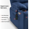 image:imageMCombo Power Lift Recliner Chair for Elderly Lift Chair with Heat and Massage USB ampType C Ports Cup Holders Faux Leather 7095 Medium BlackBlue