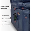 image:imageMCombo Power Lift Recliner Chair for Elderly Lift Chair with Heat and Massage USB ampType C Ports Cup Holders Faux Leather 7095 Medium BlackBlue
