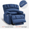 image:imageMCombo Power Lift Recliner Chair for Elderly Lift Chair with Heat and Massage USB ampType C Ports Cup Holders Faux Leather 7095 Medium BlackBlue