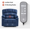 image:imageMCombo Power Lift Recliner Chair for Elderly Lift Chair with Heat and Massage USB ampType C Ports Cup Holders Faux Leather 7095 Medium BlackBlue