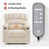 image:imageMCombo Power Lift Recliner Chair for Elderly Lift Chair with Heat and Massage USB ampType C Ports Cup Holders Faux Leather 7095 Medium BlackCream White