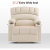 image:imageMCombo Power Lift Recliner Chair for Elderly Lift Chair with Heat and Massage USB ampType C Ports Cup Holders Faux Leather 7095 Medium BlackCream White
