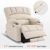 image:imageMCombo Power Lift Recliner Chair for Elderly Lift Chair with Heat and Massage USB ampType C Ports Cup Holders Faux Leather 7095 Medium BlackCream White