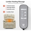 image:imageMCombo Power Lift Recliner Chair for Elderly Lift Chair with Heat and Massage USB ampType C Ports Cup Holders Faux Leather 7095 Medium BlackCream White