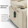 image:imageMCombo Power Lift Recliner Chair for Elderly Lift Chair with Heat and Massage USB ampType C Ports Cup Holders Faux Leather 7095 Medium BlackCream White