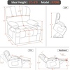 image:imageMCombo Power Lift Recliner Chair for Elderly Lift Chair with Heat and Massage USB ampType C Ports Cup Holders Faux Leather 7095 Medium BlackCream White