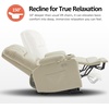 image:imageMCombo Power Lift Recliner Chair for Elderly Lift Chair with Heat and Massage USB ampType C Ports Cup Holders Faux Leather 7095 Medium BlackCream White