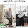 image:imageMCombo Power Lift Recliner Chair for Elderly Lift Chair with Heat and Massage USB ampType C Ports Cup Holders Faux Leather 7095 Medium BlackCream White