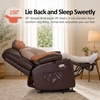 image:imageMCombo Power Lift Recliner Chair for Elderly Lift Chair with Heat and Massage USB ampType C Ports Cup Holders Faux Leather 7095 Medium BlackDark Brown
