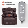 image:imageMCombo Power Lift Recliner Chair for Elderly Lift Chair with Heat and Massage USB ampType C Ports Cup Holders Faux Leather 7095 Medium BlackDark Brown