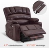 image:imageMCombo Power Lift Recliner Chair for Elderly Lift Chair with Heat and Massage USB ampType C Ports Cup Holders Faux Leather 7095 Medium BlackDark Brown
