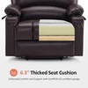 image:imageMCombo Power Lift Recliner Chair for Elderly Lift Chair with Heat and Massage USB ampType C Ports Cup Holders Faux Leather 7095 Medium BlackDark Brown