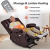 image:imageMCombo Power Lift Recliner Chair for Elderly Lift Chair with Heat and Massage USB ampType C Ports Cup Holders Faux Leather 7095 Medium BlackDark Brown