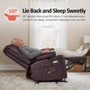 image:imageMCombo Power Lift Recliner Chair for Elderly Lift Chair with Heat and Massage USB ampType C Ports Cup Holders Faux Leather 7095 Medium BlackDark Brown