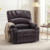 image:imageMCombo Power Lift Recliner Chair for Elderly Lift Chair with Heat and Massage USB ampType C Ports Cup Holders Faux Leather 7095 Medium BlackDark Brown