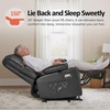 image:imageMCombo Power Lift Recliner Chair for Elderly Lift Chair with Heat and Massage USB ampType C Ports Cup Holders Faux Leather 7095 Medium BlackGrey