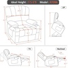 image:imageMCombo Power Lift Recliner Chair for Elderly Lift Chair with Heat and Massage USB ampType C Ports Cup Holders Faux Leather 7095 Medium BlackGrey