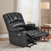 image:imageMCombo Power Lift Recliner Chair for Elderly Lift Chair with Heat and Massage USB ampType C Ports Cup Holders Faux Leather 7095 Medium BlackGrey