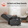 image:imageMCombo Power Lift Recliner Chair for Elderly Lift Chair with Heat and Massage USB ampType C Ports Cup Holders Faux Leather 7095 Medium BlackGrey