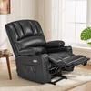 image:imageMCombo Power Lift Recliner Chair for Elderly Lift Chair with Heat and Massage USB ampType C Ports Cup Holders Faux Leather 7095 Medium BlackGrey