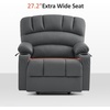 image:imageMCombo Power Lift Recliner Chair for Elderly Lift Chair with Heat and Massage USB ampType C Ports Cup Holders Faux Leather 7095 Medium BlackGrey