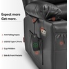 image:imageMCombo Power Lift Recliner Chair for Elderly Lift Chair with Heat and Massage USB ampType C Ports Cup Holders Faux Leather 7095 Medium BlackGrey