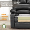 image:imageMCombo Power Lift Recliner Chair for Elderly Lift Chair with Heat and Massage USB ampType C Ports Cup Holders Faux Leather 7095 Medium BlackGrey