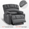 image:imageMCombo Power Lift Recliner Chair for Elderly Lift Chair with Heat and Massage USB ampType C Ports Cup Holders Faux Leather 7095 Medium BlackGrey