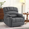image:imageMCombo Power Lift Recliner Chair for Elderly Lift Chair with Heat and Massage USB ampType C Ports Cup Holders Faux Leather 7095 Medium BlackGrey