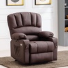 image:imageMCombo Power Lift Recliner Chair for Elderly Lift Chair with Heat and Massage USB ampType C Ports Cup Holders Faux Leather 7095 Medium BlackLight Brown