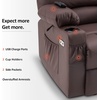image:imageMCombo Power Lift Recliner Chair for Elderly Lift Chair with Heat and Massage USB ampType C Ports Cup Holders Faux Leather 7095 Medium BlackLight Brown