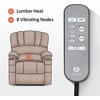 image:imageMCombo Power Lift Recliner Chair for Elderly Lift Chair with Heat and Massage USB ampType C Ports Cup Holders Faux Leather 7095 Medium BlackLight Brown