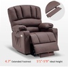 image:imageMCombo Power Lift Recliner Chair for Elderly Lift Chair with Heat and Massage USB ampType C Ports Cup Holders Faux Leather 7095 Medium BlackLight Brown
