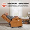 image:imageMCombo Power Lift Recliner Chair for Elderly Lift Chair with Heat and Massage USB ampType C Ports Cup Holders Faux Leather 7095 Medium BlackTawny