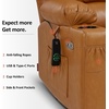 image:imageMCombo Power Lift Recliner Chair for Elderly Lift Chair with Heat and Massage USB ampType C Ports Cup Holders Faux Leather 7095 Medium BlackTawny