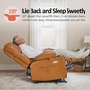 image:imageMCombo Power Lift Recliner Chair for Elderly Lift Chair with Heat and Massage USB ampType C Ports Cup Holders Faux Leather 7095 Medium BlackTawny