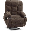 image:imageMCombo Power Lift Recliner Chair with Extended Footrest for Elderly People Fabric 7287 Brown MediumBrown