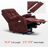 image:imageMCombo Power Lift Recliner Chair with Extended Footrest for Elderly People Fabric 7287 Brown MediumBurgundy