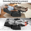 image:imageMCombo Power Lift Recliner Chair with Extended Footrest for Elderly People Fabric 7287 Brown MediumDark Gray