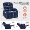 image:imageMCombo Power Lift Recliner Chair with Extended Footrest for Elderly People Fabric 7287 Brown MediumNavy Blue