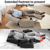 image:imageMCombo Power Lift Recliner Chair with Extended Footrest for Elderly People Fabric 7287 Brown MediumOatmeal