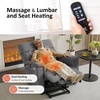 image:imageMCombo Power Lift Recliner Chair with Massage and Dual Heating Adjustable Headrest Extended Footrest for Elderly People Fabric R7605 Dark GreyDark Grey