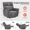 image:imageMCombo Power Lift Recliner Chair with Massage and Dual Heating Adjustable Headrest Extended Footrest for Elderly People Fabric R7605 Dark GreyDark Grey