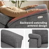 image:imageMCombo Power Lift Recliner Chair with Massage and Dual Heating Adjustable Headrest Extended Footrest for Elderly People Fabric R7605 Dark GreyDark Grey