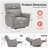 image:imageMCombo Power Lift Recliner Chair with Massage and Dual Heating Adjustable Headrest Extended Footrest for Elderly People Fabric R7605 Dark GreyMist Grey