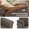 image:imageMCombo Power Lift Recliner Chair with Massage and Dual Heating Adjustable Headrest Extended Footrest for Elderly People Fabric R7605 Dark GreyMocha