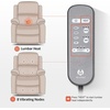 image:imageMCombo Power Lift Recliner Chair with Massage and Heat for Petite Elderly People 3 Positions 2 Side Pockets USB Ports Faux Leather 7408 Dark Brown SmallRegularBlack
